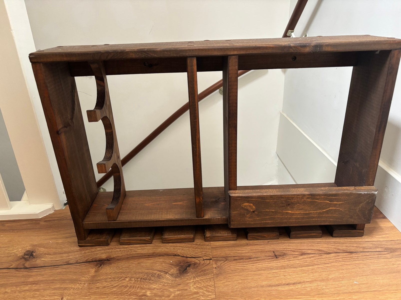 Luxe houten wijnrek, Ophalen of Verzenden, Zo goed als nieuw, Hout