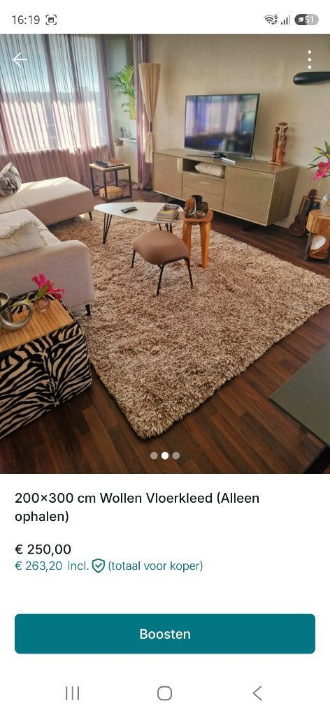 Tapijt Dutch Carpets, Huis en Inrichting, Ophalen, 200 cm of meer, Zo goed als nieuw, 200 cm of meer