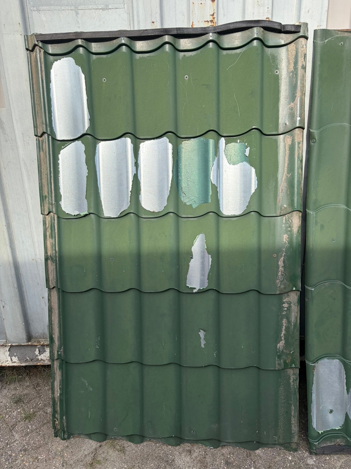 Stalen dakplaten (coating laat los) 16x, Gebruikt, 15 m² of meer, Metaal, Ophalen