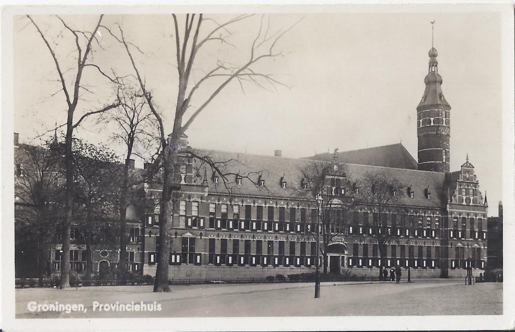 Groningen Provinciehuis oude gelopen ansichtkaart (A2497 ), Ophalen of Verzenden, 1960 tot 1980, Gelopen, Groningen