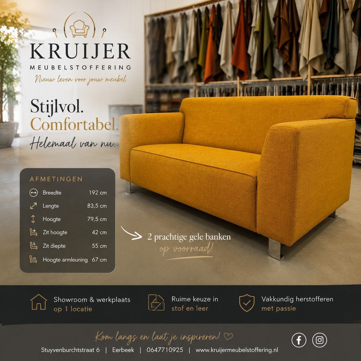 Design banken gestoffeerd, Ophalen of Verzenden, Nieuw, Leer
