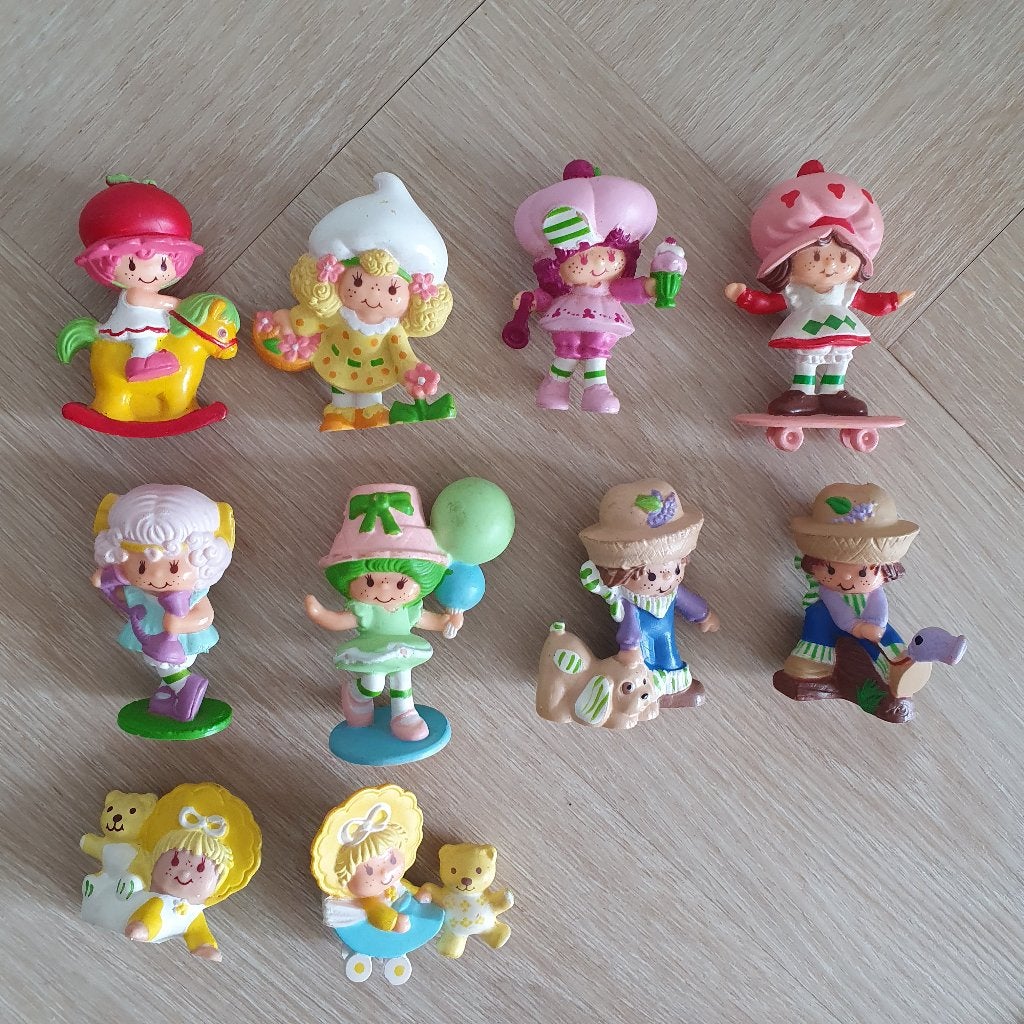 Vintage Strawberry Shortcake figuurtjes (10 stuks), Verzenden, Gebruikt