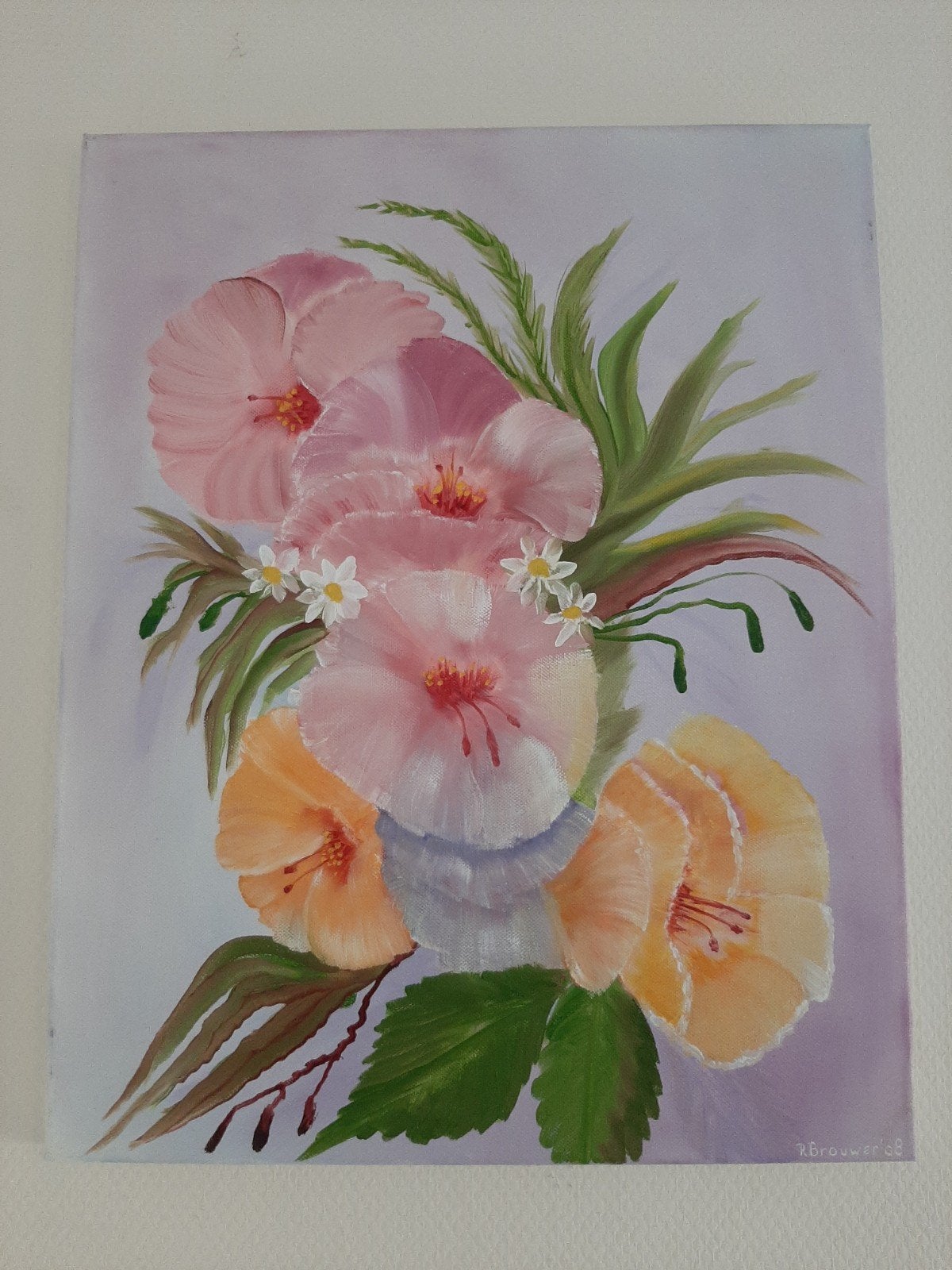 schilderij bloemen, Ophalen of Verzenden