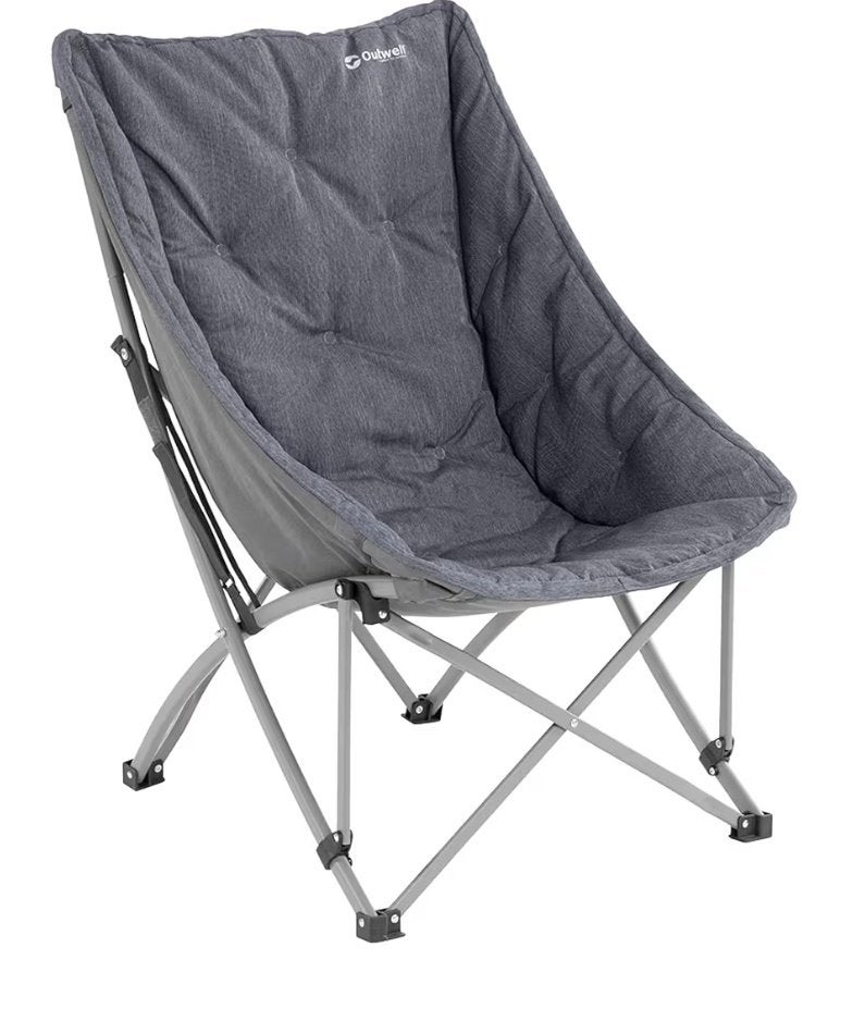 2x zgan Outwell vouwstoelen Tally Lake, Caravans en Kamperen, Ophalen, Zo goed als nieuw, Campingstoel