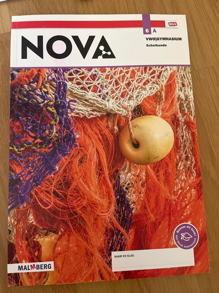 NOVA Scheikunde 6 VWO/GYMNASIUM A Malmberg, Ophalen of Verzenden, Nieuw, VWO, Scheikunde