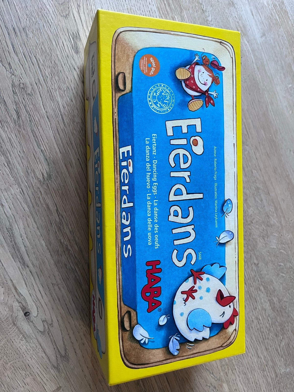 HABA Eierdans - Leuk familiespel voor jong en oud, Drie of vier spelers, Ophalen of Verzenden, Nieuw