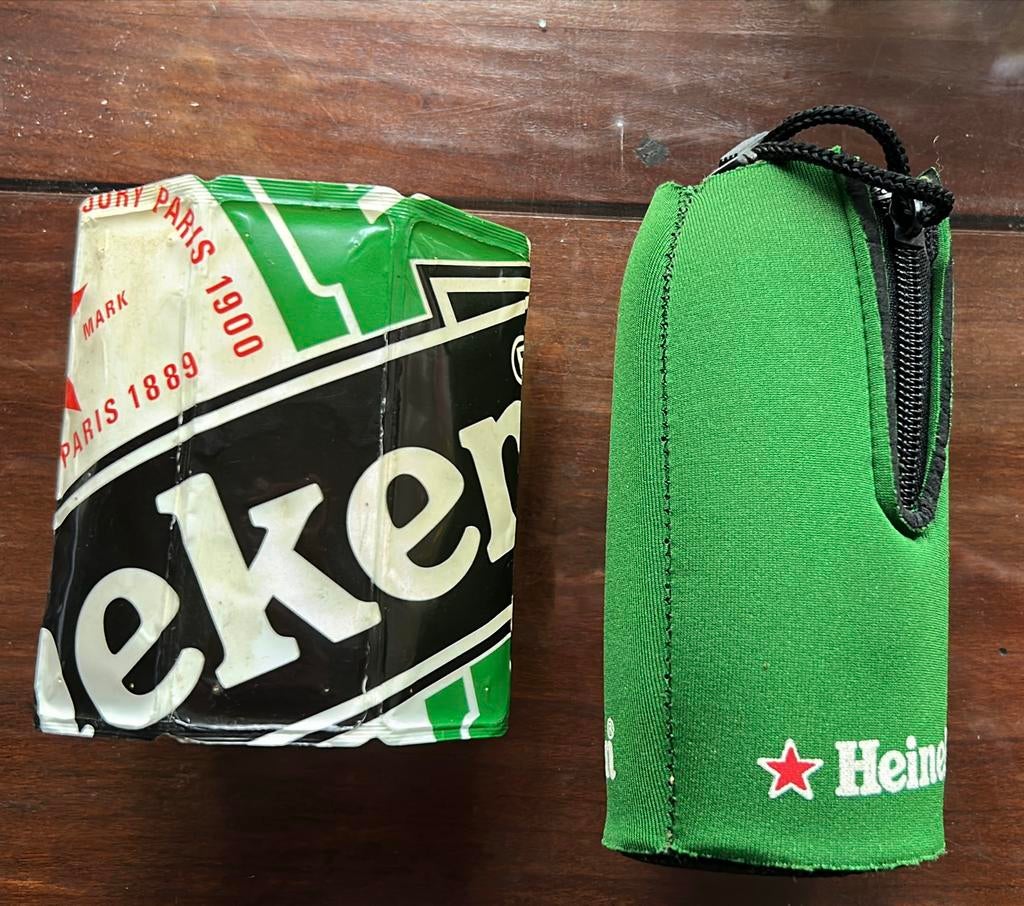 2 Heineken Coolies / Koelhouders, Ophalen of Verzenden, Gebruikt, Gebruiksvoorwerp