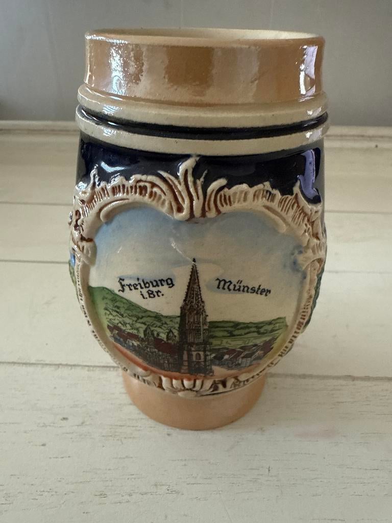 Vintage Bierpul Freiburg i.Br. Münster Keramiek, Antiek en Kunst, Ophalen of Verzenden