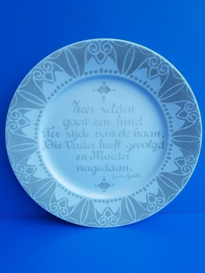Societe Ceramique Maarstricht, Spreukenbord, Antiek en Kunst, Ophalen of Verzenden