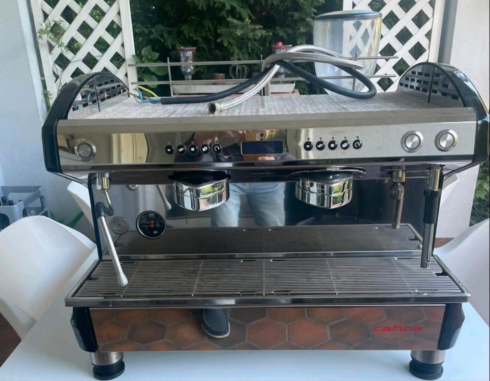 Reneka,Espresso Machine 230v, Espresso apparaat, 10 kopjes of meer, Zo goed als nieuw, Gemalen koffie