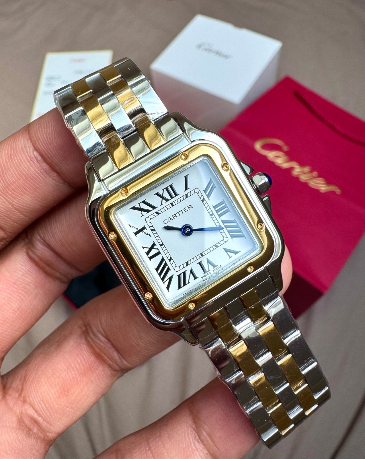 Cartier Panthère Horloge - Staal & Goud, Overige merken, Staal, Polshorloge, Ophalen of Verzenden