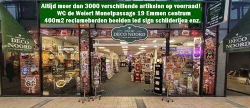 Open Closed metalen uithangbord wanddeco reclamebord, Info@deconoord.nl, Deco Noord, Nieuw, Ophalen of Verzenden