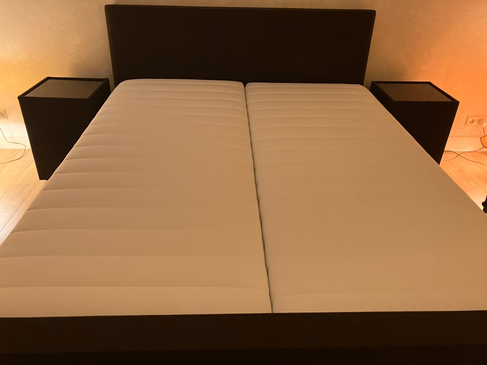 2 persoons bed, Ophalen, Bruin, Strak en rustig, Tweepersoons
