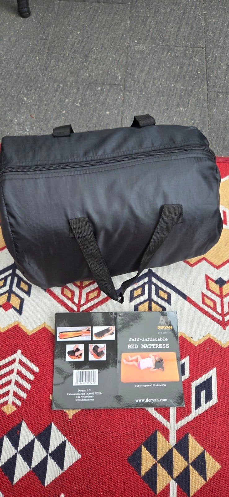 Zelfopblaasbaar campingbed matras - Deryan, Ophalen of Verzenden, Nieuw, 1-persoons