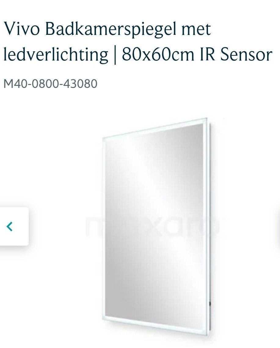 Badkamerspiegel met ledverlichting, verwarming en IR sensor, Ophalen, Overige typen, Nieuw, 50 tot 100 cm