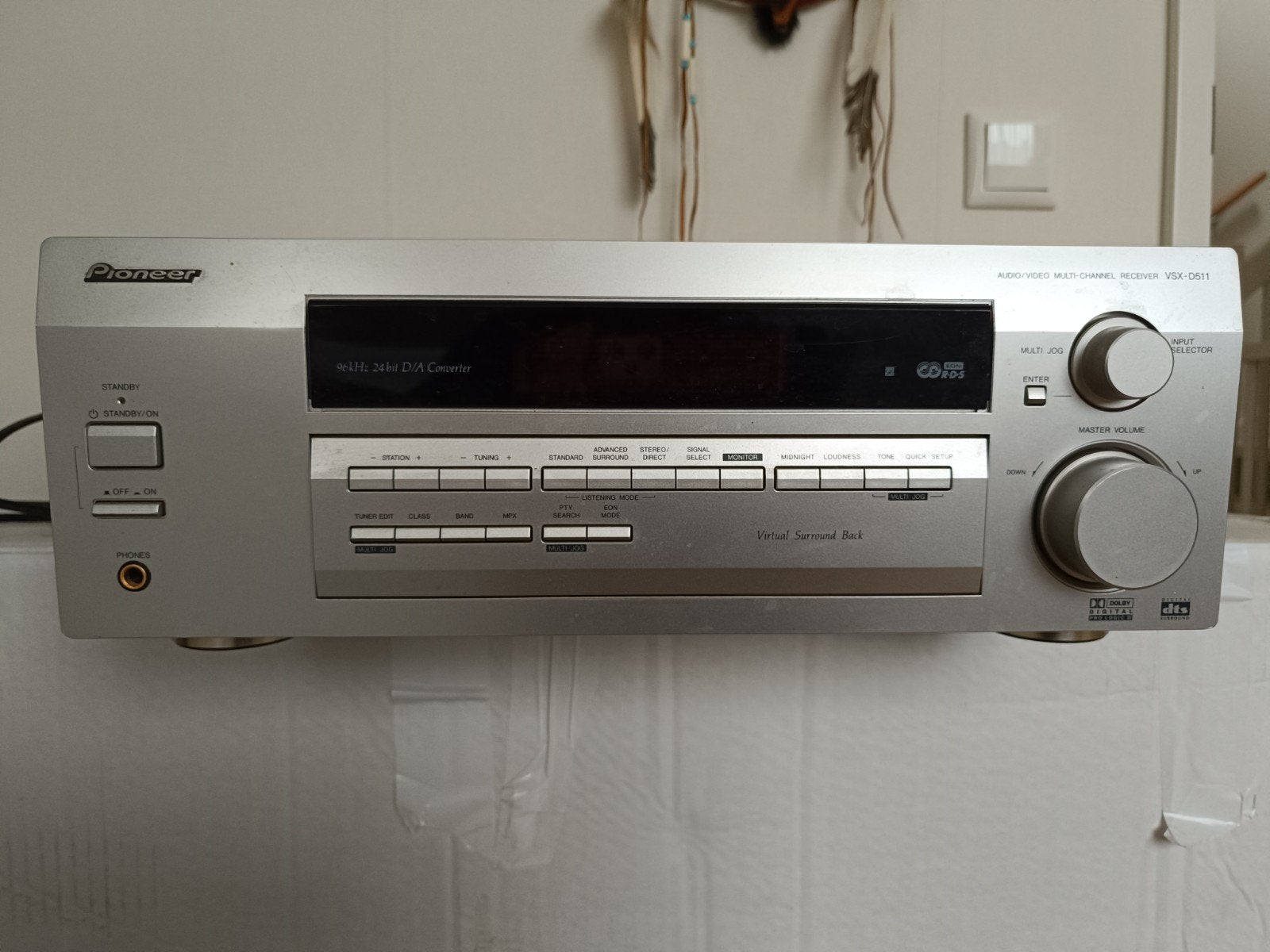 Pioneer VSX-D511-S Tuner Versterker - Zilver, Ophalen of Verzenden