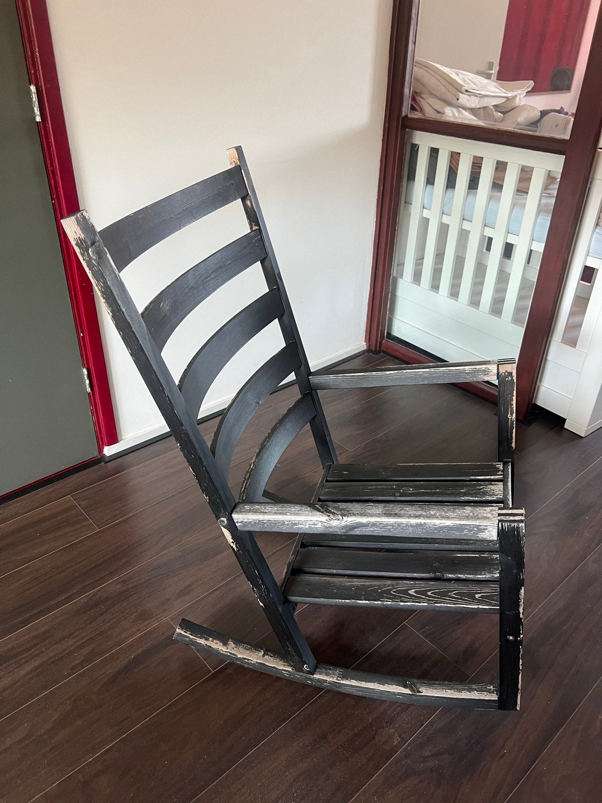 Twee IKEA schommelstoelen - opknappers, Ophalen, Gebruikt, Twee, Zwart