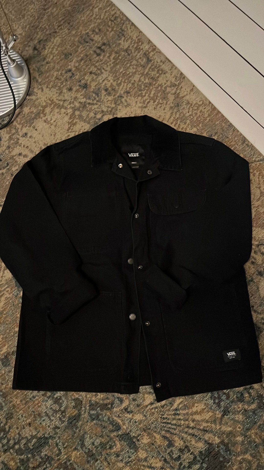 Zwart spijkerjack VANS, Kleding | Heren, Ophalen of Verzenden, Gedragen, Maat 46 (S) of kleiner, Zwart