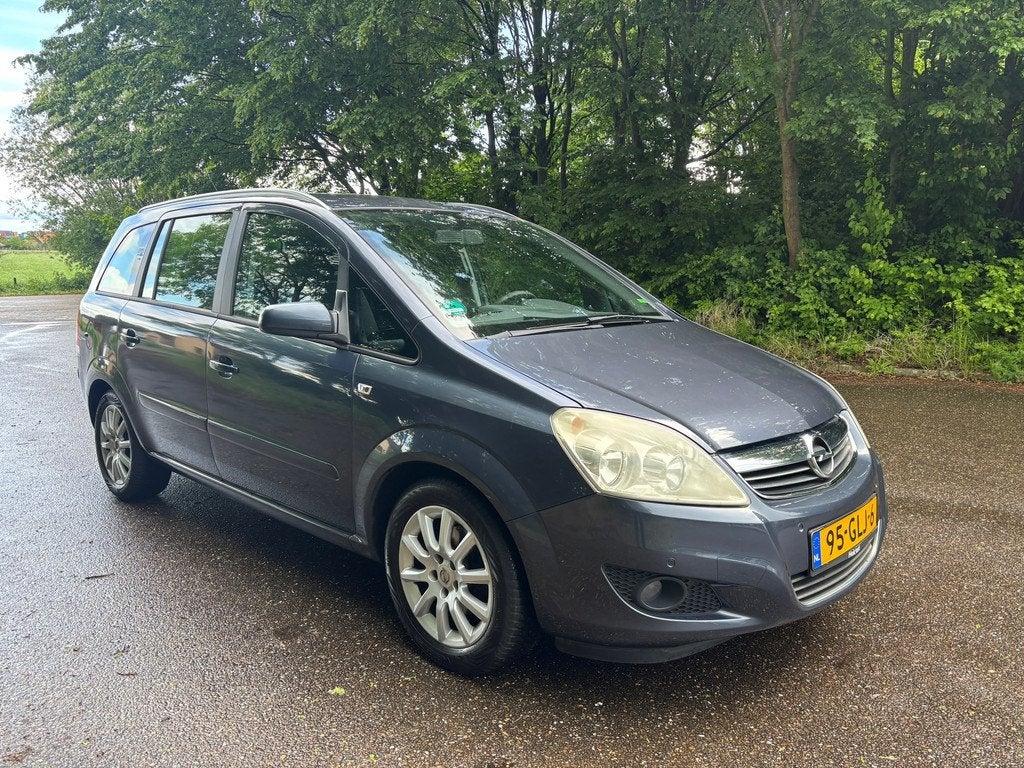 Opel Zafira 1.6 Temptation | 7-pers. | APK 05-2027, Auto's, Opel, Voorwielaandrijving, Stof, Gebruikt, Zwart