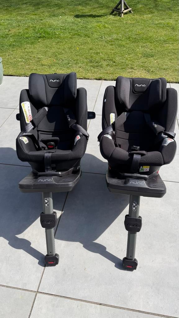 2 maal Nuna Prym i-Size Autostoel – Caviar, Gebruikt, 0 t/m 18 kg, Zijbescherming, Isofix