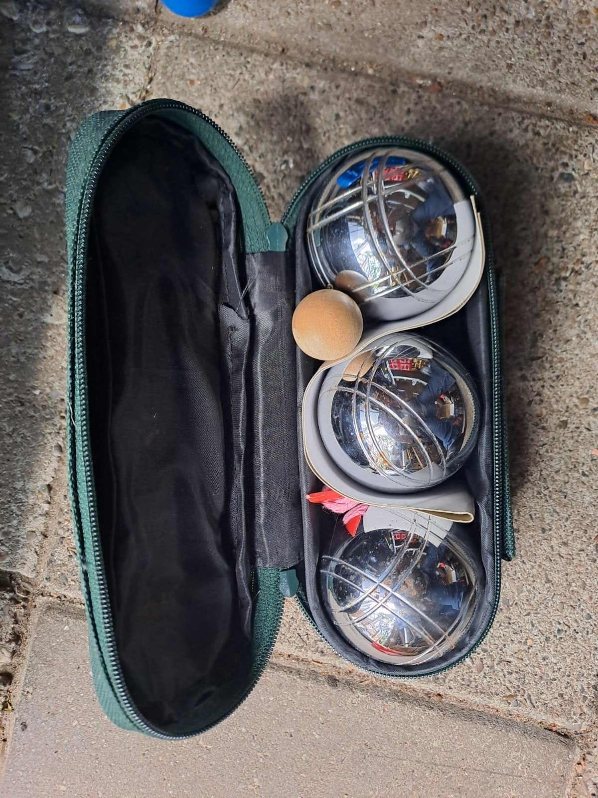 jeu de boules set met 3 ballen in draagtas, Een of twee spelers, Ophalen of Verzenden, Nieuw