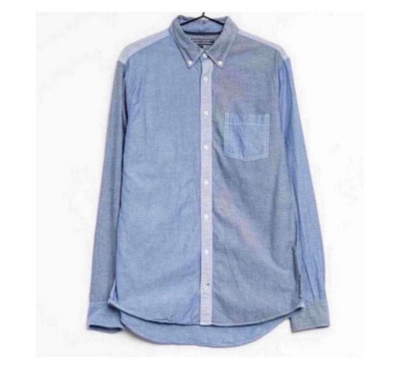 Tommy Hilfinger overhemd poloshirt vest 2XL xxl blauw-grijs, Blauw, Ophalen of Verzenden, Zo goed als nieuw, H
