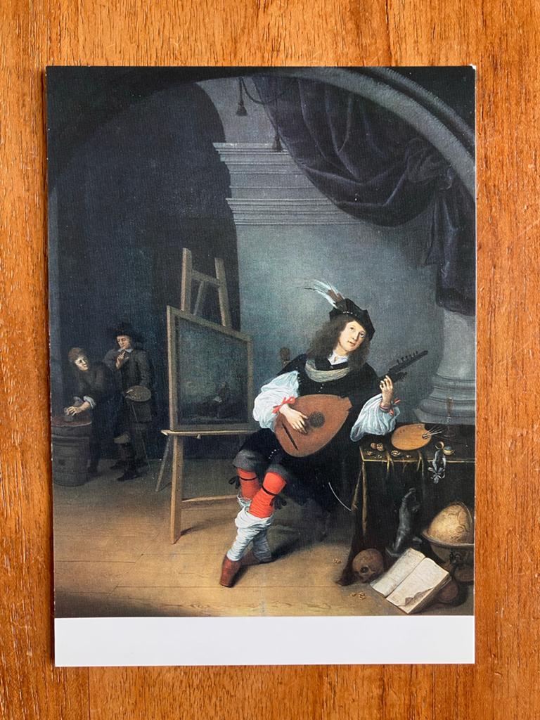 Luitspelende Schilder. J. van Swieten, Ophalen of Verzenden, 1980 tot heden, Ongelopen, Muziek