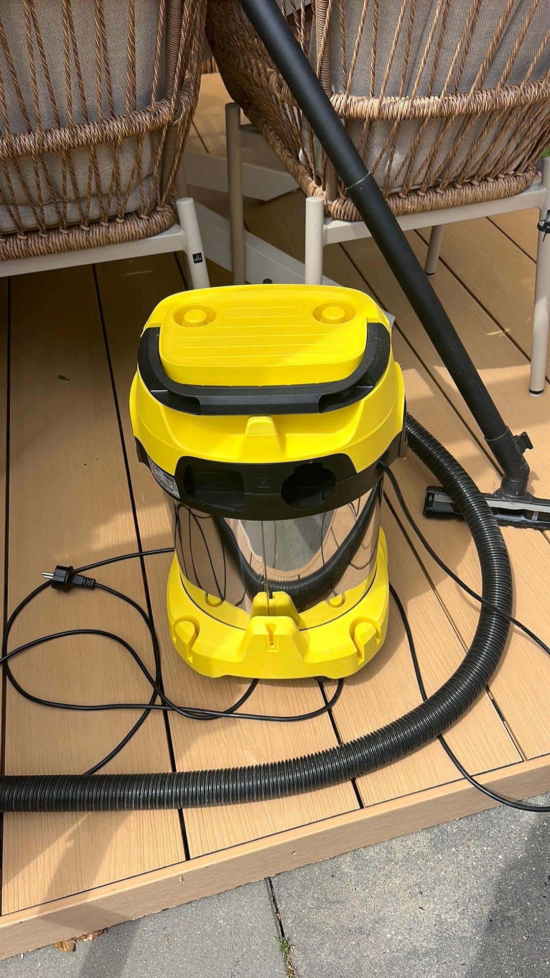 Karcher WD 3 S Stainless steel [zgan] met accessoires, Verzenden, Zo goed als nieuw