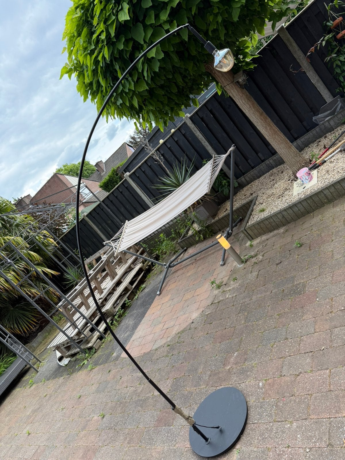 IKEA REGNSKUR / SKAFTET Booglamp – Zwart, Huis en Inrichting, Lampen | Vloerlampen, Ophalen of Verzenden, 150 tot 200 cm