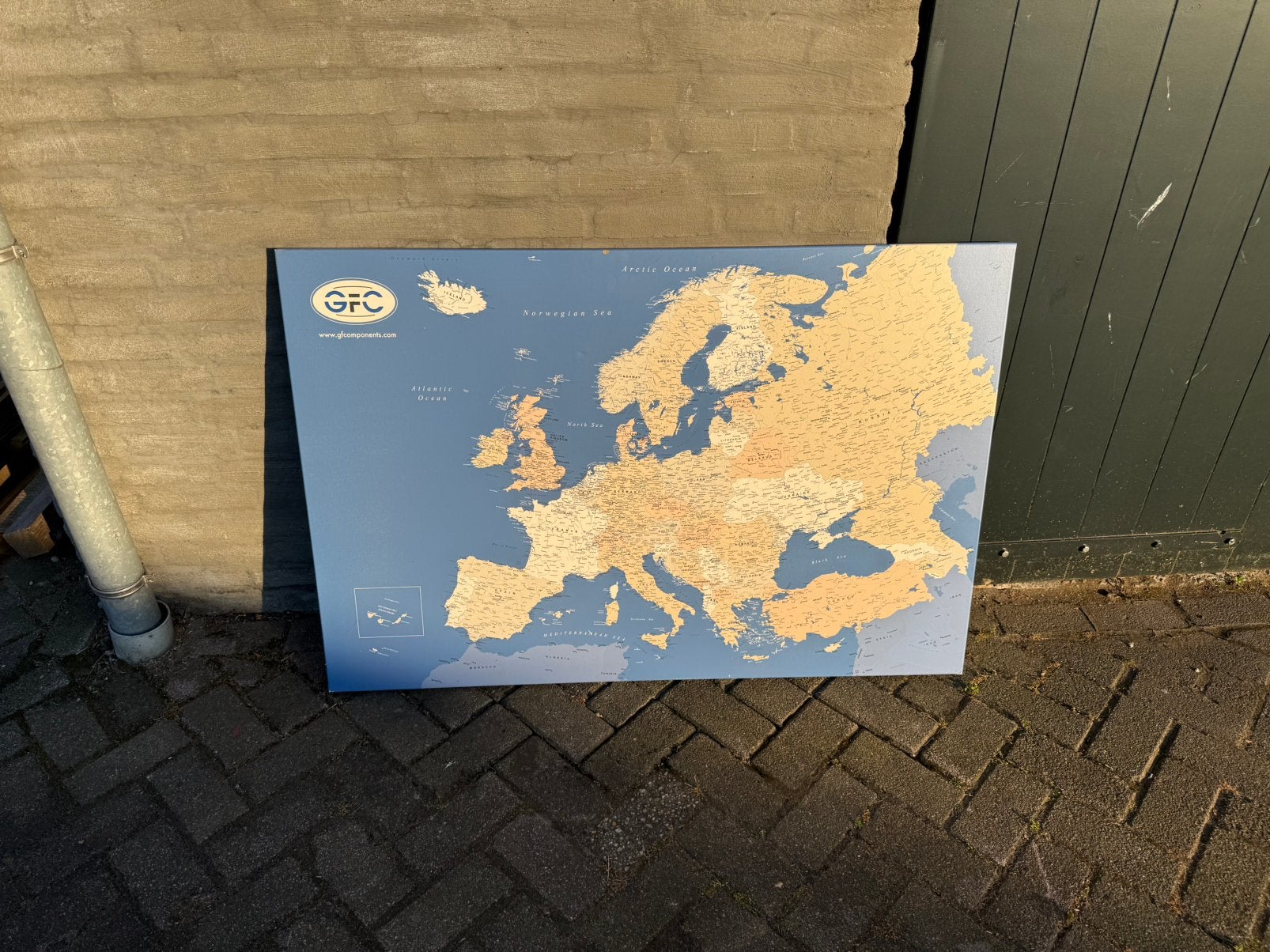 Wereldmap wereldkaart push pin map prikbord tripmap €10,00, Ophalen of Verzenden, Zo goed als nieuw, 1800 tot 2000, Landkaart