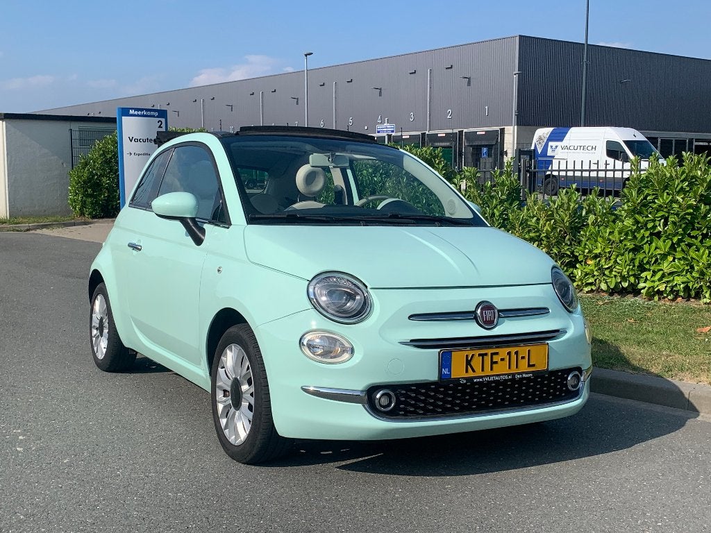 Fiat 500c, 1.2, 2019, super mooi! Carplay, airco, cabrio,etc, Auto's, Fiat, Voorwielaandrijving, Navigatiesysteem, Stof, Euro 6