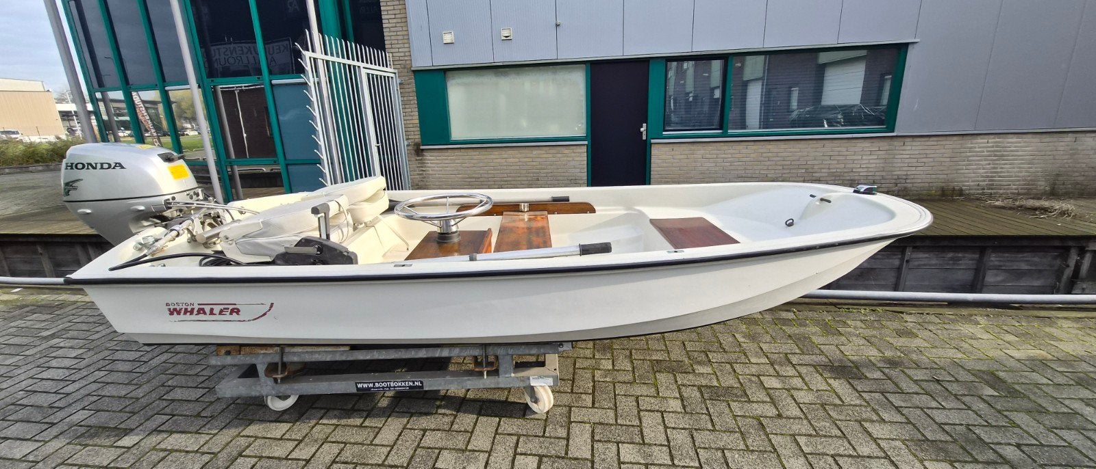 Boston Whaler 11 ft  met Honda 15pk buitenboordmotor, Ophalen, Overige merken, Gebruikt, 15 pk