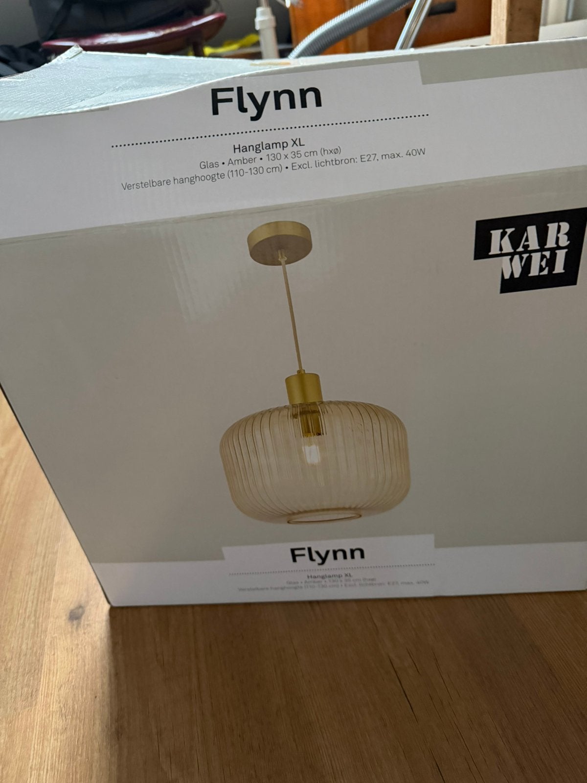 Hanglamp Flynn Karwei, Japandi, Overige fittingen, Ophalen of Verzenden, Glas