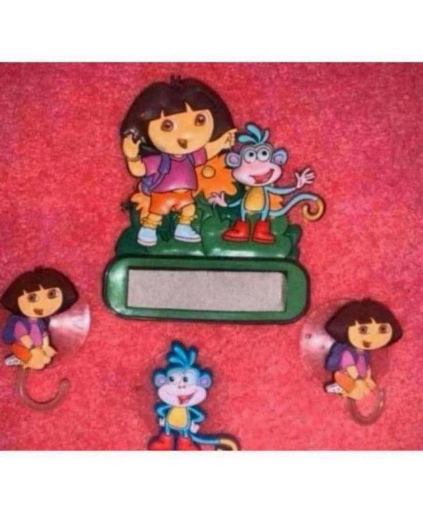 Dora the Explorer decoratieset met zuignappen, Ophalen of Verzenden, Gebruikt, Meisje