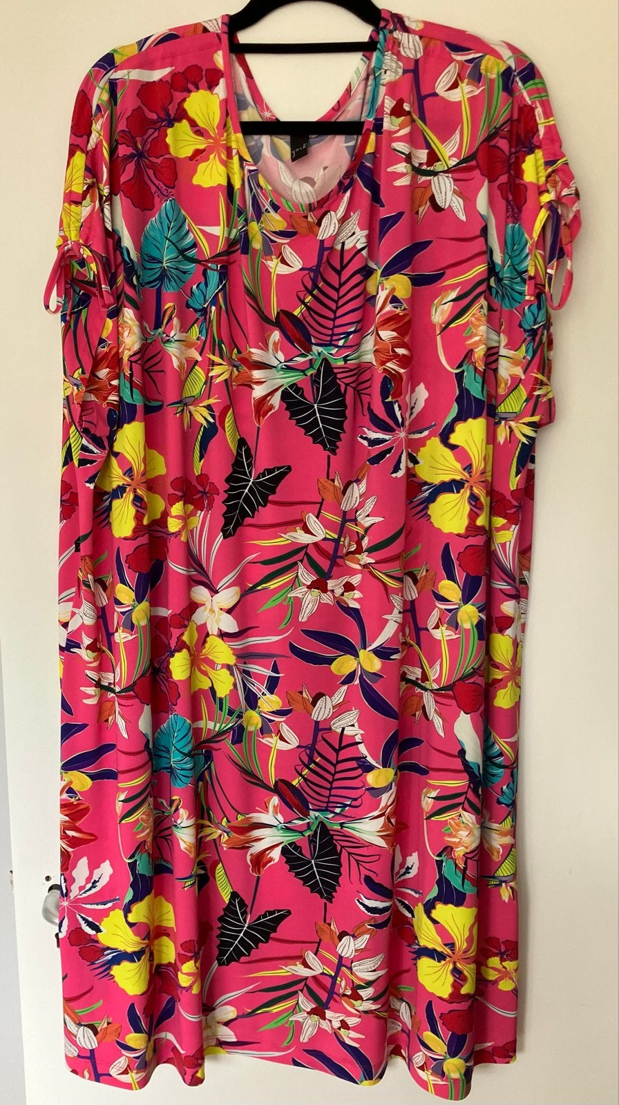 Yoek Zomerjurk  Roze Bloemenprint Maat XXL (54/56), Kleding | Dames, Verzenden, Zo goed als nieuw, Roze, Jurk