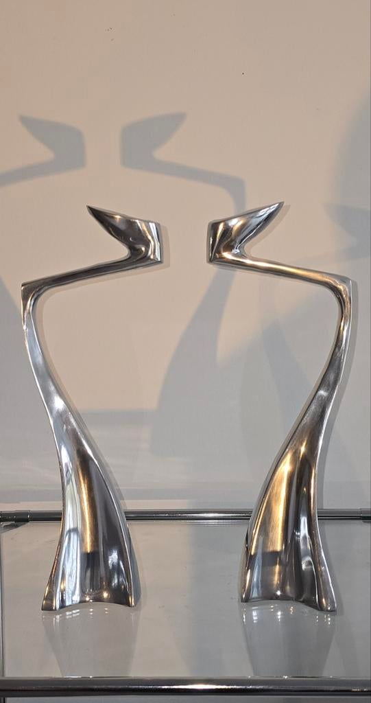 Matthew Hilton "Swan" Kandelaars (33cm) - SCP Designicoon, Antiek en Kunst, Ophalen of Verzenden