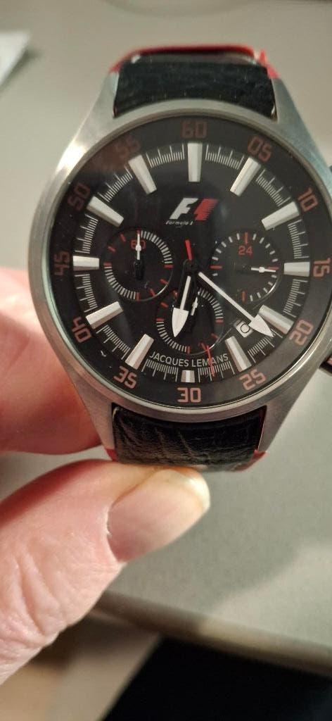 Jack Lemans horloge, Overige merken, Leer, Staal, Polshorloge