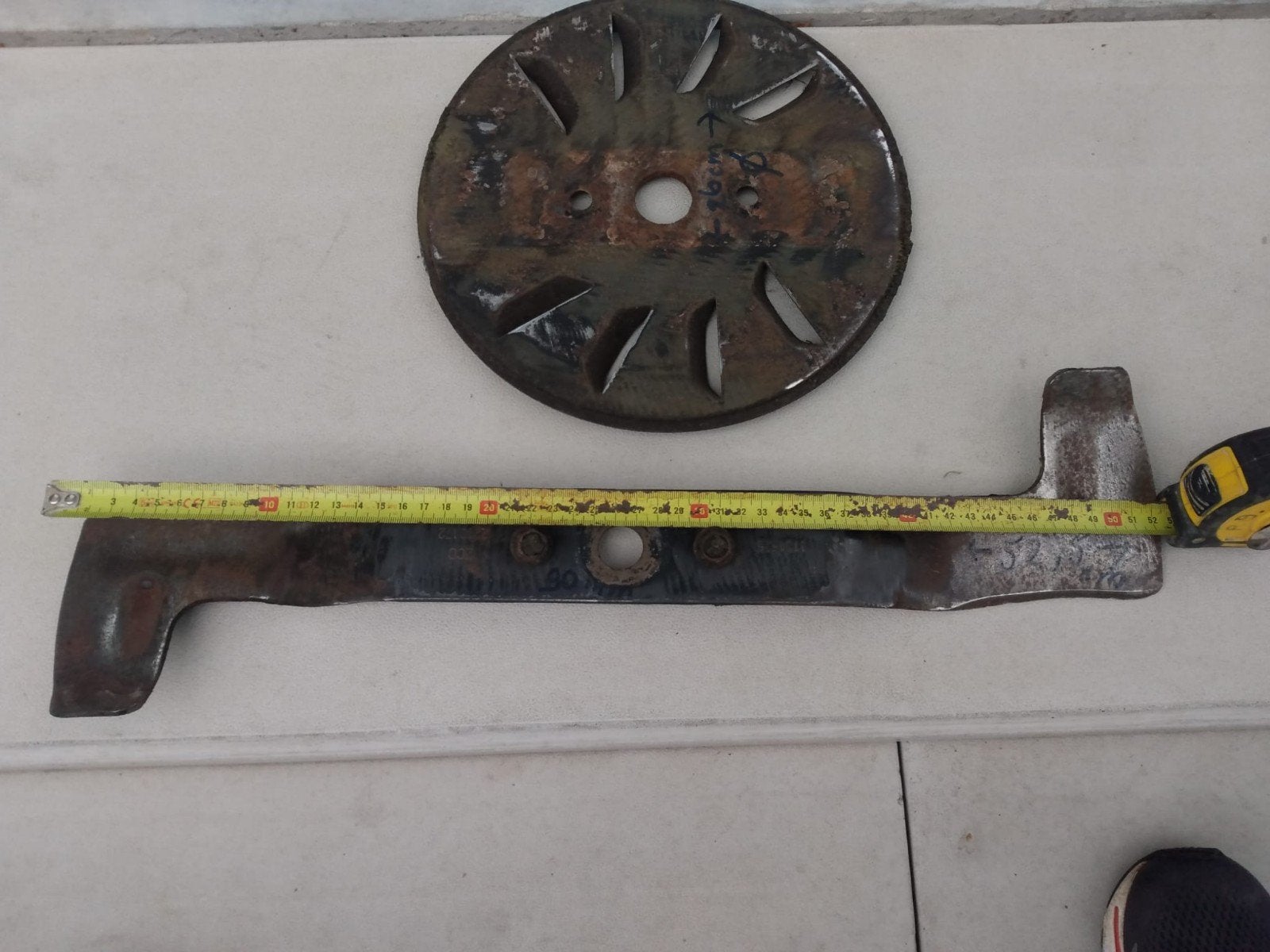 Mes voor grasmaaier, Ophalen, 50 cm of meer