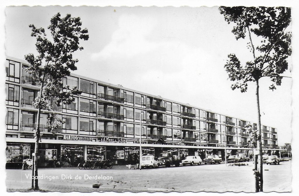Vlaardingen dirk de derdelaan ongelopen ansichtkaart b6991, Verzamelen, Ophalen of Verzenden, 1940 tot 1960, Ongelopen, Zuid-Holland