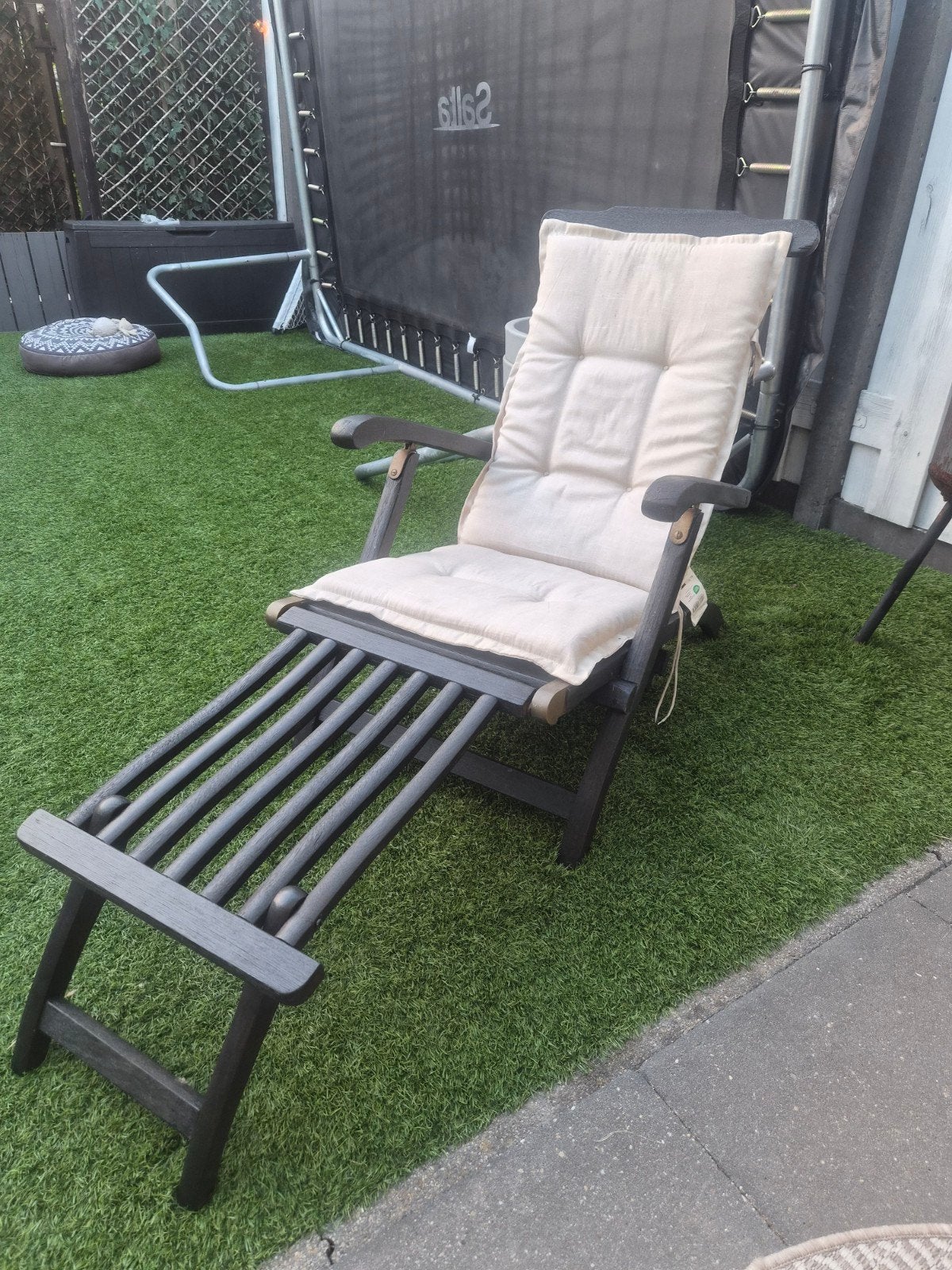Houten ligstoel - ligbed - tuinstoel inklapbaar, Ophalen, Gebruikt, Hout, Verstelbaar