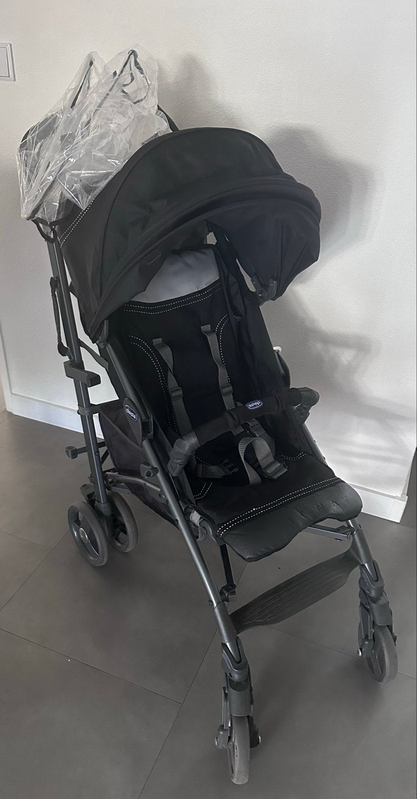 Chicco Liteway Buggy met Regenhoes - Zwart, Ophalen, Gebruikt, Overige merken, Regenhoes