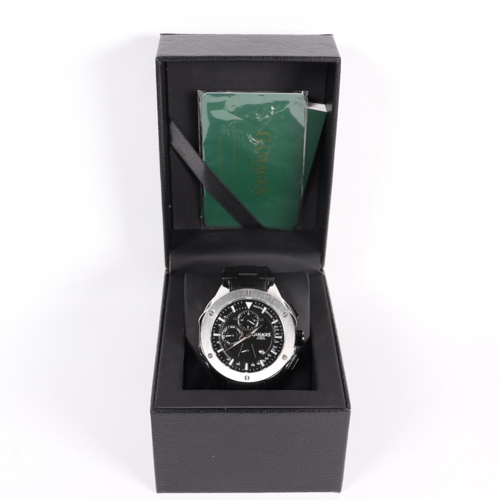 Gamages London Sports Calendar Steel Horloge - A Grade, Gamages of London, Gebruikt, Info@gamages.london, 164-182 Oxford Street, Westminster