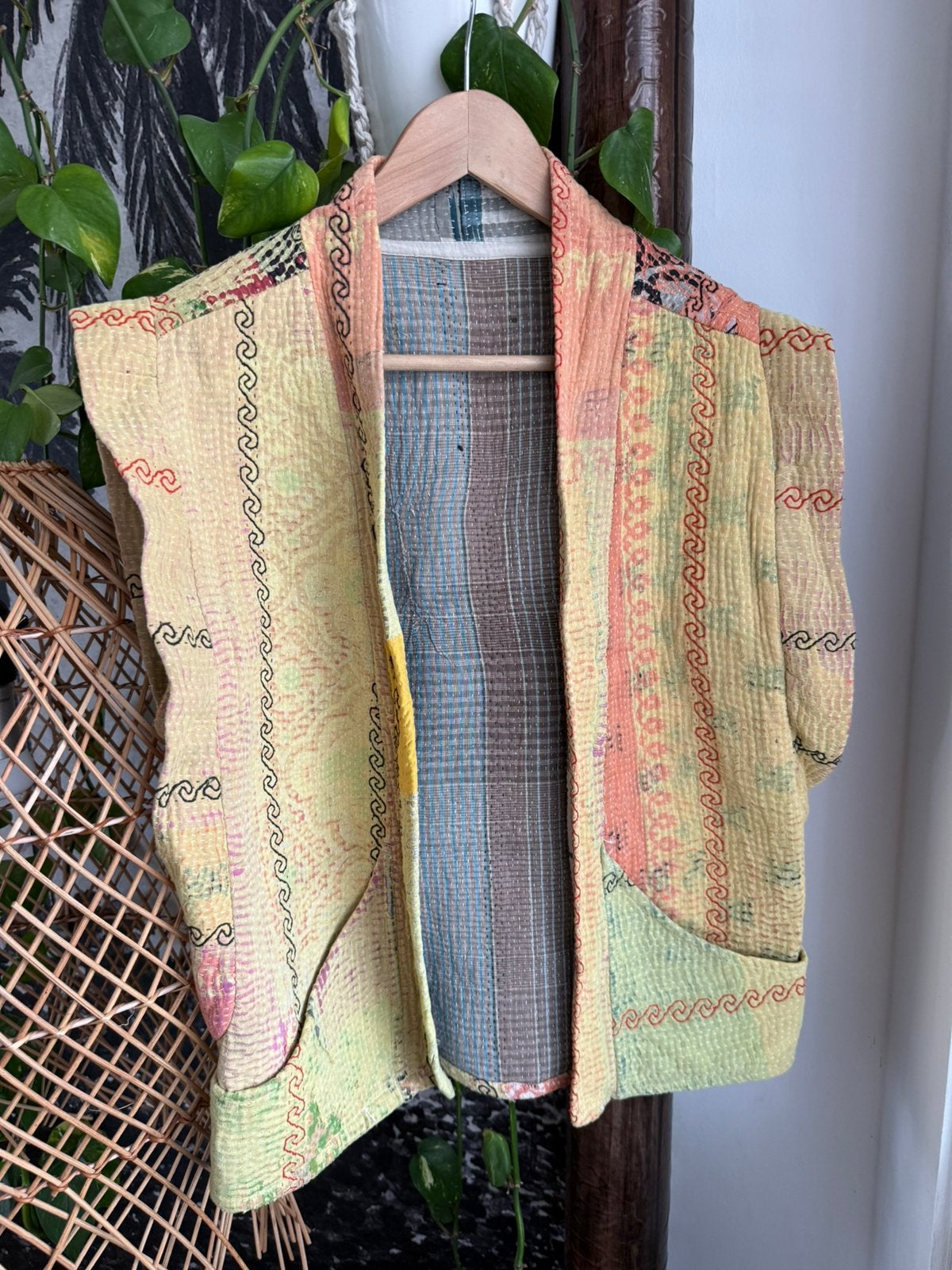 By-bar antic Kantha jasje gilet universele maat, Kleding | Dames, Verzenden, Zo goed als nieuw, Meerkleurig, Jasje
