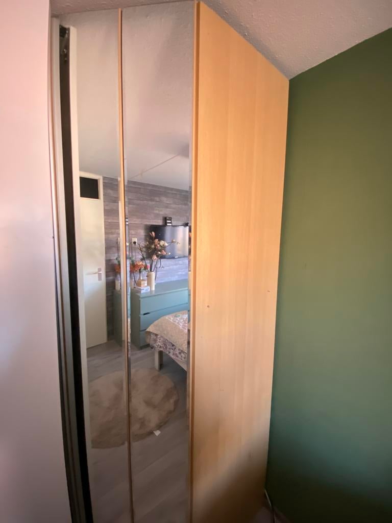 IKEA Pax hoekkast met spiegeldeur - Ruime opbergoplossing, Ophalen, Gebruikt, 200 cm of meer, 50 tot 100 cm