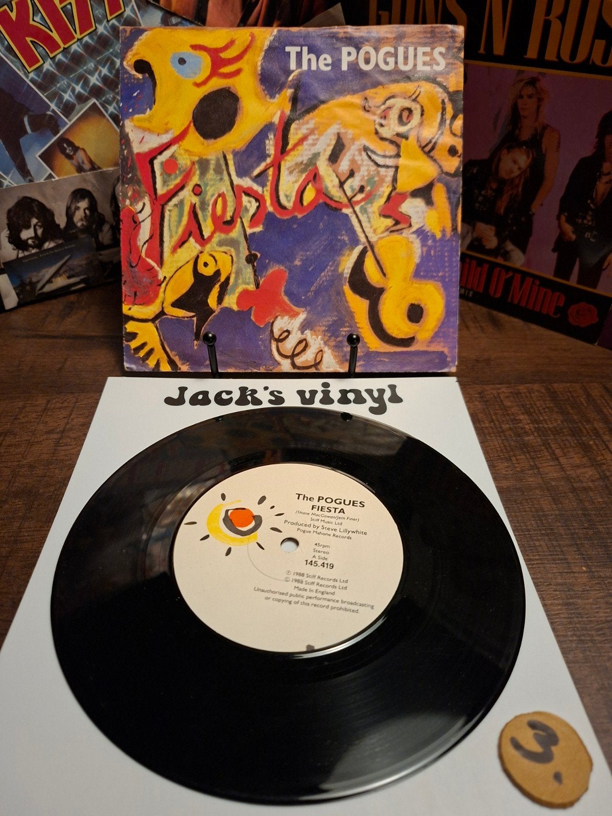 The Pogues - Fiesta 7 inch vinyl single 1988/3, Gebruikt, 7 inch, Ophalen of Verzenden, Beschermende buitenhoes