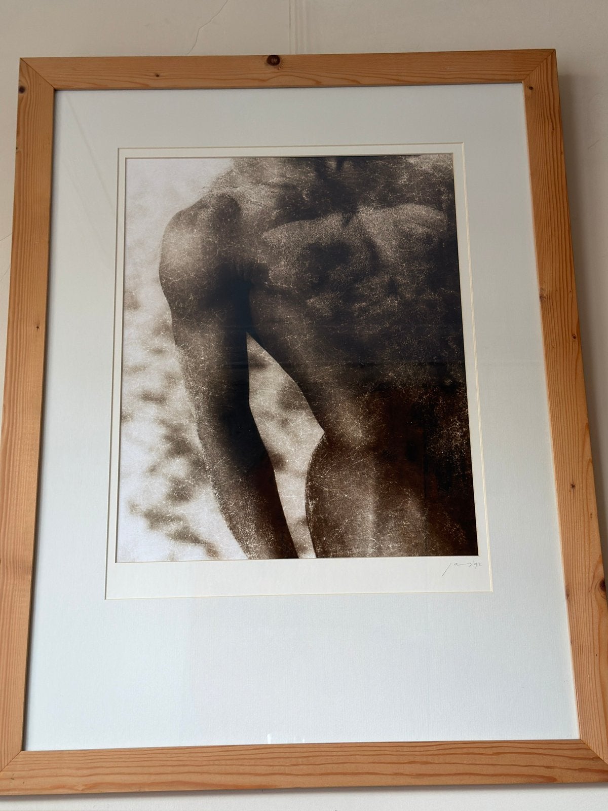 2 kunstfoto’s van naakte man / vrouw 1992 by James Landman, Ophalen