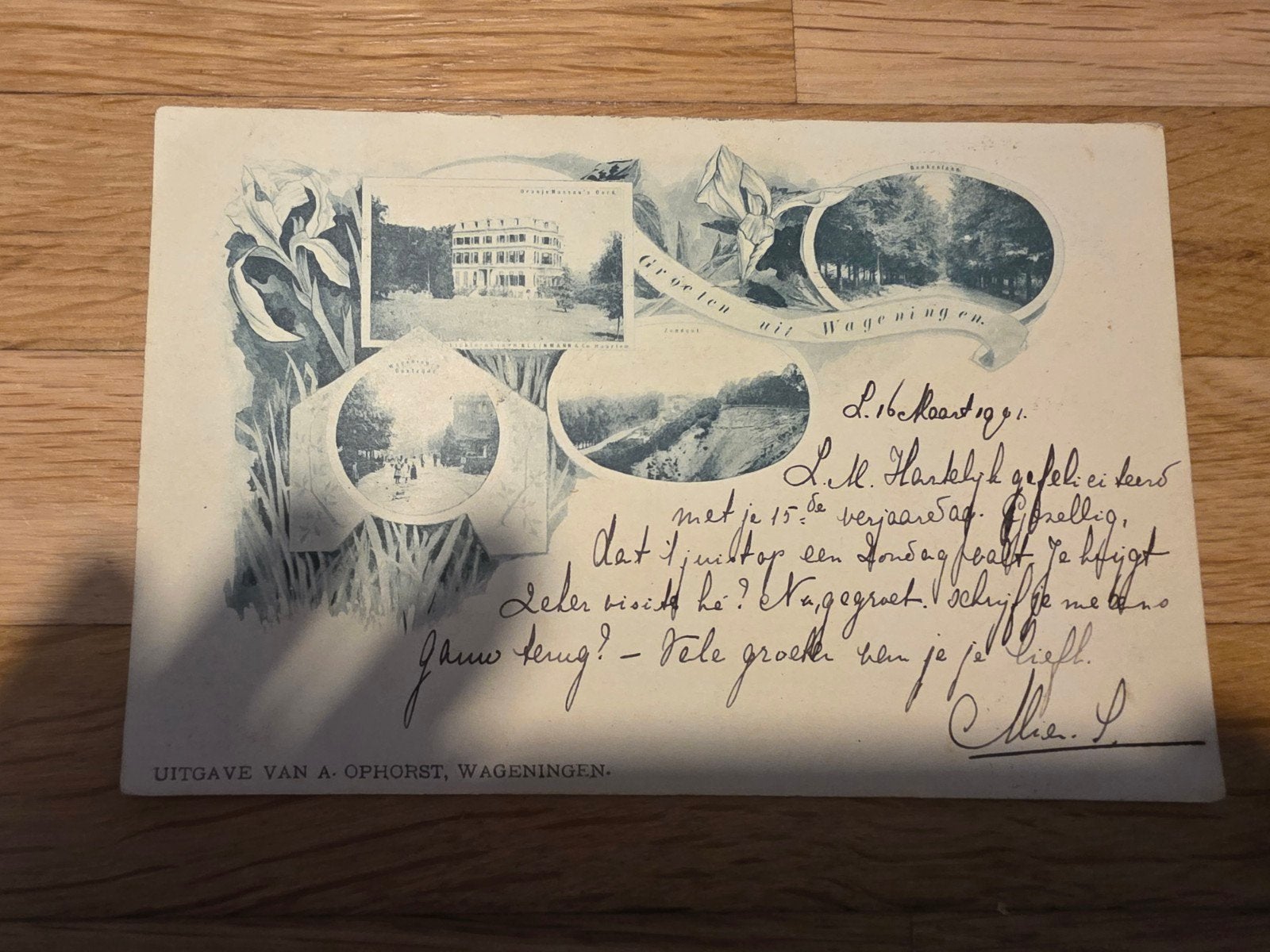 Oude briefkaart Groningen Wageningen 1901, Ophalen of Verzenden, 1920 tot 1940, Gelopen, Groningen