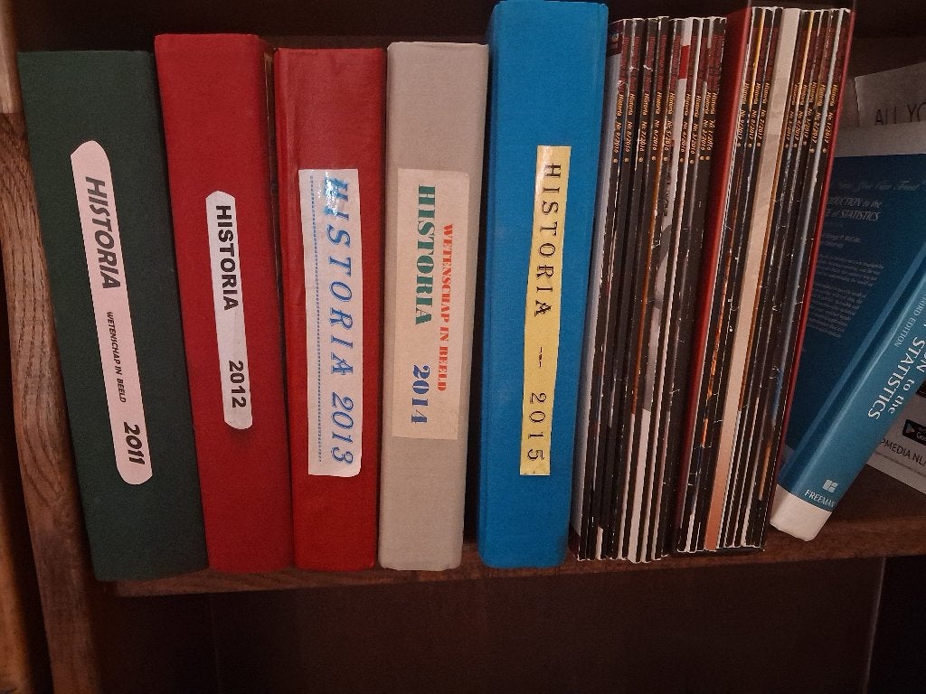 Historia tijdschriften 2011-2015 en Wetenschap in Beeld, Ophalen, Zo goed als nieuw, Overige typen