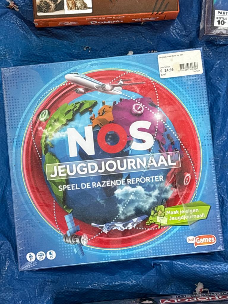 NOS Jeugdjournaal: Speel de Razende Reporter Bordspel, Drie of vier spelers, Ophalen, Nieuw