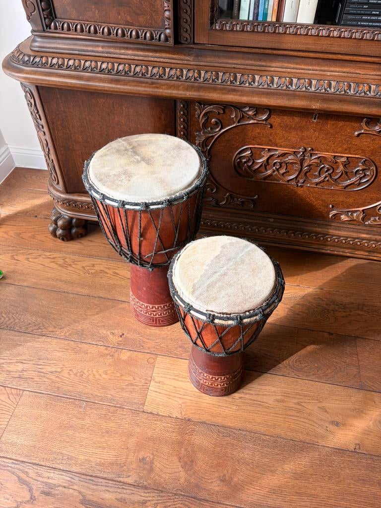 Djembe hand drums handgemaakt (2 stuks), Ophalen of Verzenden, Gebruikt, Trommel